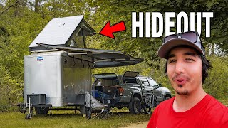 Cargo Trailer Camper Conversion hideout at the LARGEST Overlanding Event in Ontario by Joel Tremblay 3,614 views 9 months ago 19 minutes