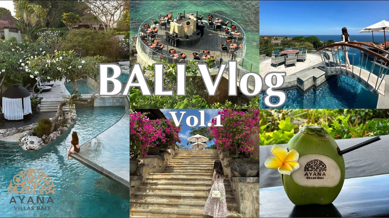【BALI vlog🇮🇩①】6泊8日のバリ島旅行🌴/アヤナリゾートのヴィラに宿泊♡/念願のロックバー🍸【バリ旅行】