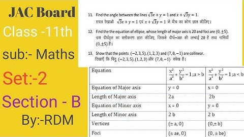 Jac Board # term 2 exam Section B ka solutions #class11maths #jac #maths #exam #intermediate #rdm