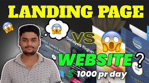 Difference between Landing Page & website | Landing Page Tutorials