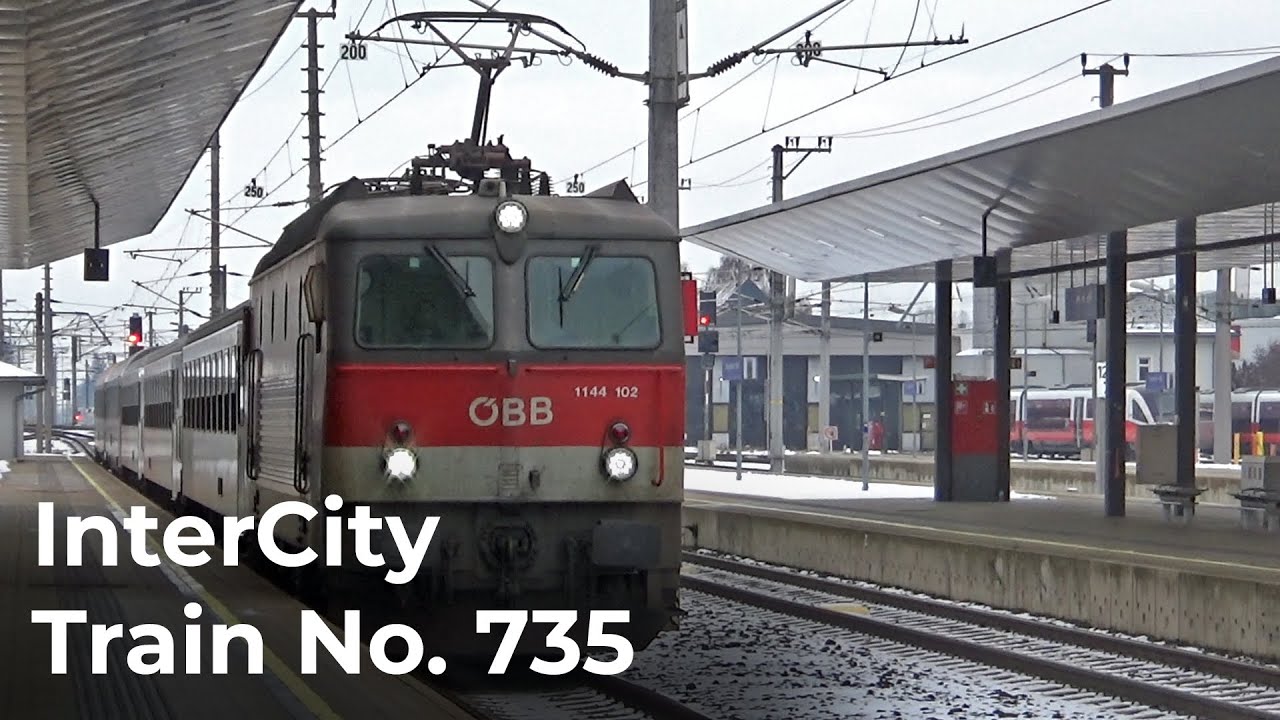 InterCity Train Number 735 Villach HBF Arriving at 1st Platform of Klagenfurt HBF in Austria