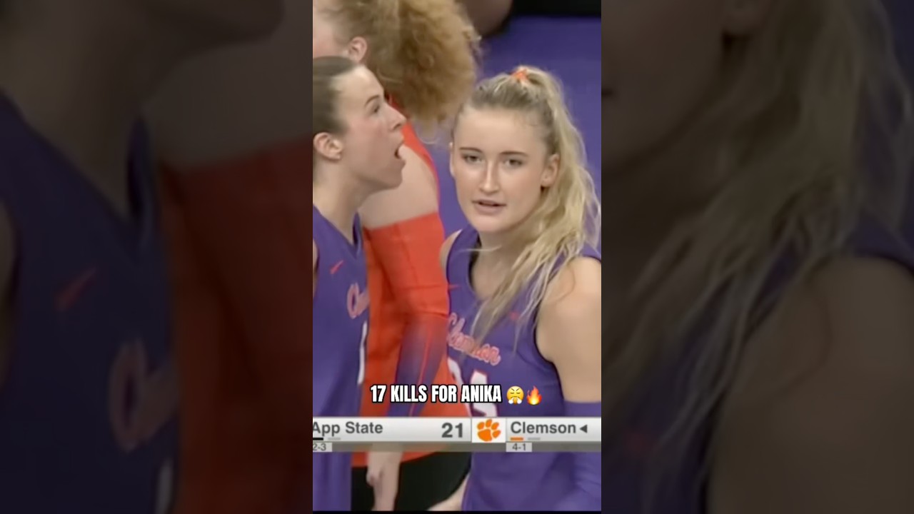 Anika Groom led Clemson with 17 kills vs. App State 👏 #clemson #clemsontigers #volleyball #sports