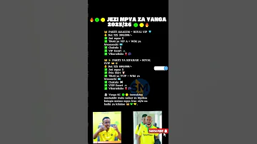 JEZI MPYA ZA YANGA 2025 26 