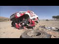 Fernando Alonso repairs Toyota Hilux during Dakar Rally 2020