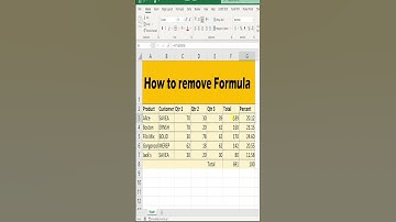 Excel How Remove Formulas