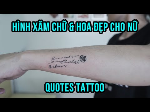 Letter & Flower Tattoo_Hình Xăm Chữ Và Hoa Đẹp Cho Nữ_Ngoc Thong Tattoo
