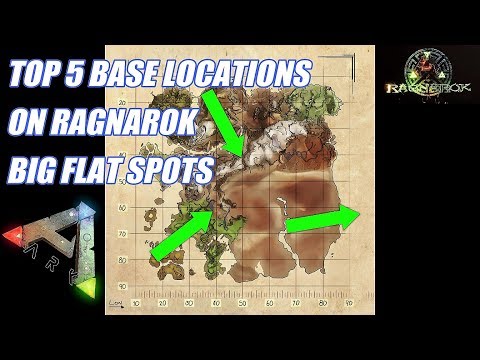 Top 5 Base Locations Ragnarok Ark Survival Evolved Big Flat Spots Youtube