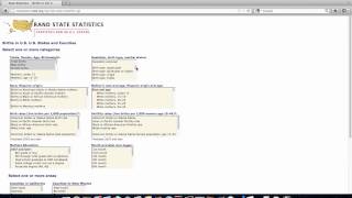 US RAND State Statistics - How to search statistics data
