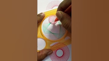 How to draw satisfying spirograph 😱 Beautiful Art 🌈 Geometric shape #shorts #youtubeshorts #trending