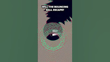 Can it escape? 🤔 #satisfyingvideo #physics #bouncingball