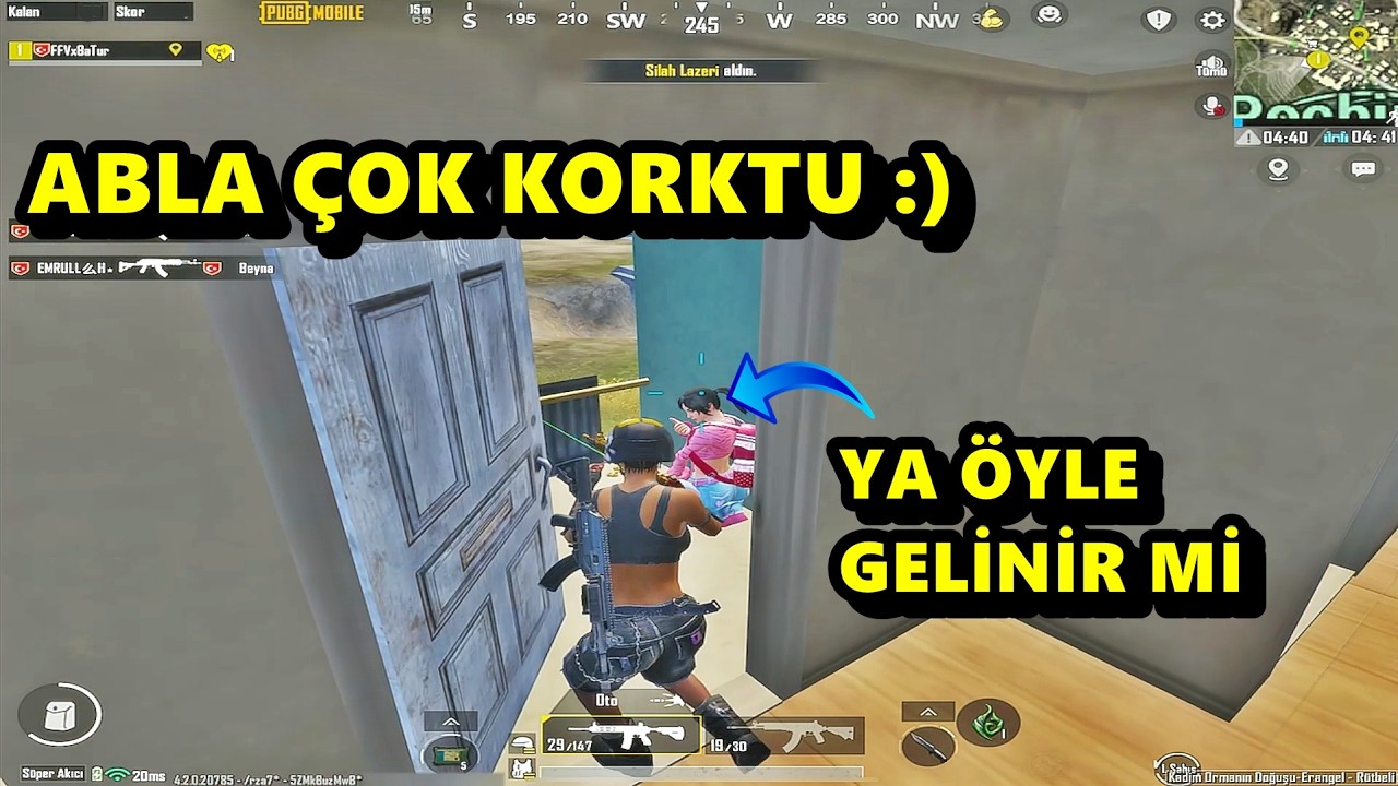 ABLA KORKUDAN BAYILDI :) BATUR GAME SOLO SQUAD PUBG MOBİLE