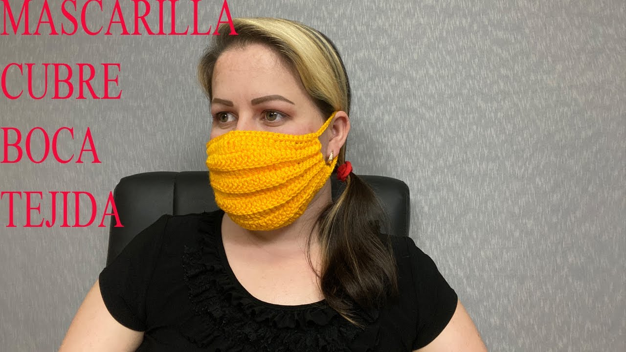 PASO A PASO PARA TEJER MASCARILLA CUBRE BOCA