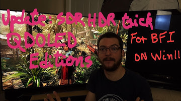 A color upgrade for the best OLED Motion settings. LG OLEDs SDR HDR trick for BFI on Win11.