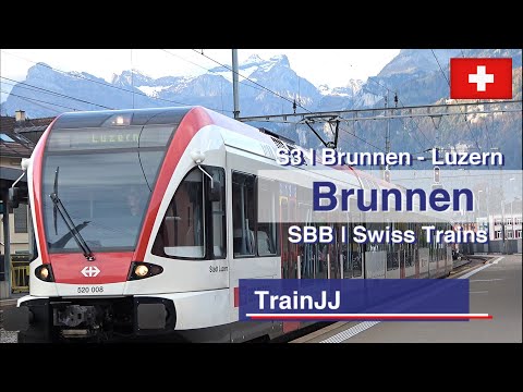 SBB Bahnhof Brunnen | S3 Luzern | RBDe 560 domino & SBB RABe 520 - Regioliner - Stadler GTW