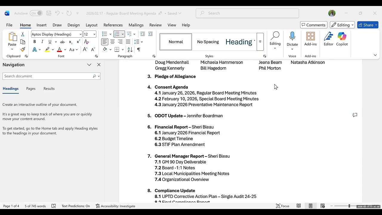 2026.02.17_Regular Board of Directors Meeting