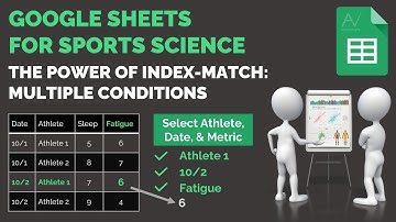 Google Sheets Tutorial for Sports Science: INDEX and MATCH Superpowers (Multiple Criteria)