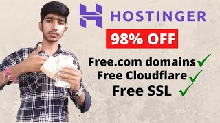  90% Off  Hostinger Cyber Deals 2020 - get free .Com domain | Cheap Web Hosting