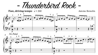 Thunderbird Rock -  Antoine Bernollin - Original Piano Composition - With Sheet Music - Partition