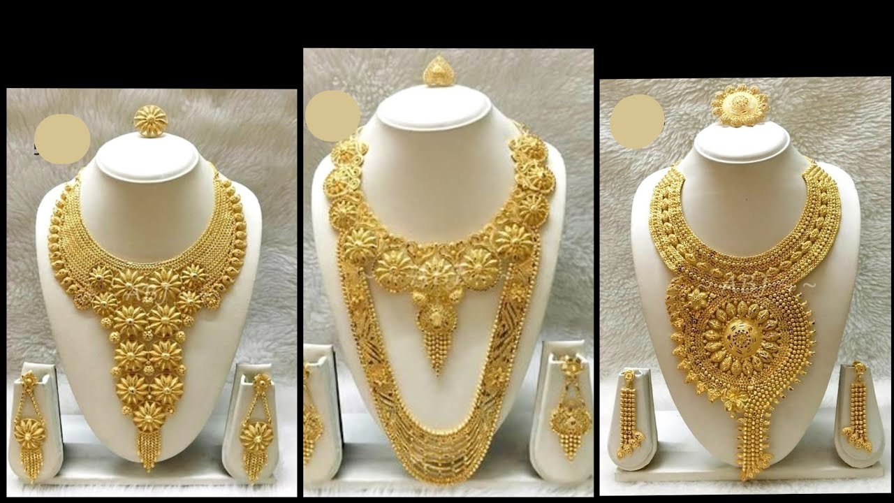 22k Dubai Style Gold Bridal Sets/Different Design's For Wedding - YouTube