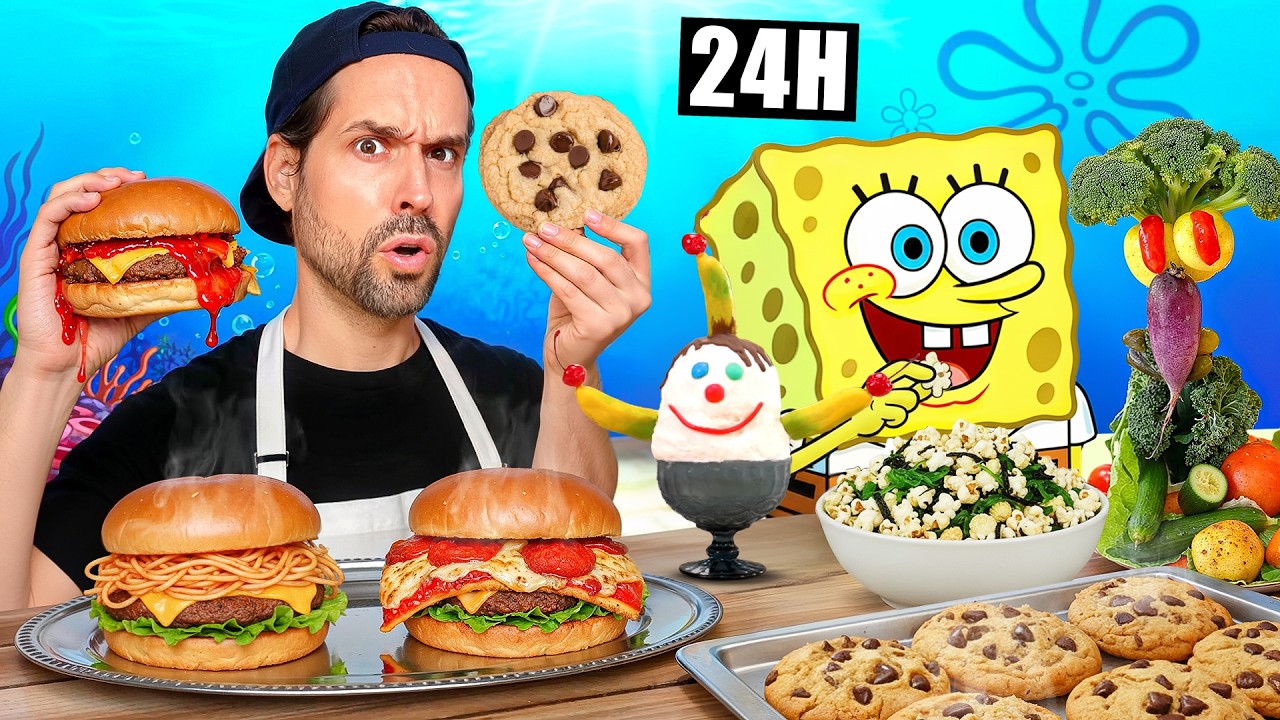 JE MANGE COMME BOB L'ÉPONGE PENDANT 24H