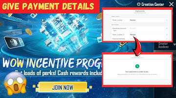 How to Give Payment Details In WOW😱 | WOW INCENTIVE PROGRAM account Creation | PUBG freelancer ACC