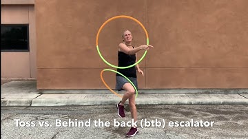 Toss vs behind the back escalator twin hoop tutorial with Jasmine Kienne