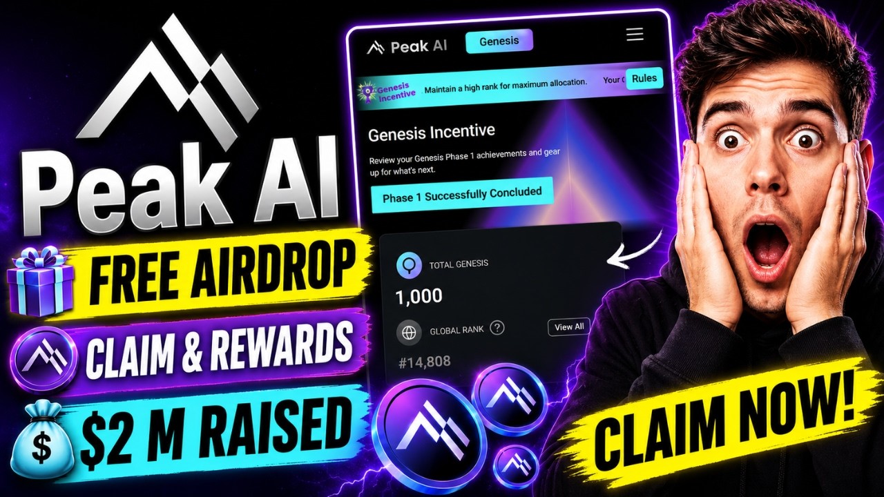 Peak Ai Airdrop | Claim USDC & Rewards | $2M Funding | New Airdrop