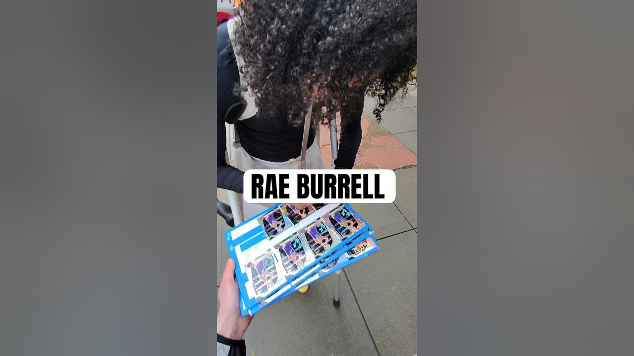 Rae Burrell signing autographs shorts wnba YouTube