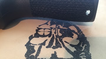 Moving plastic rather then sanding - another stippling technique