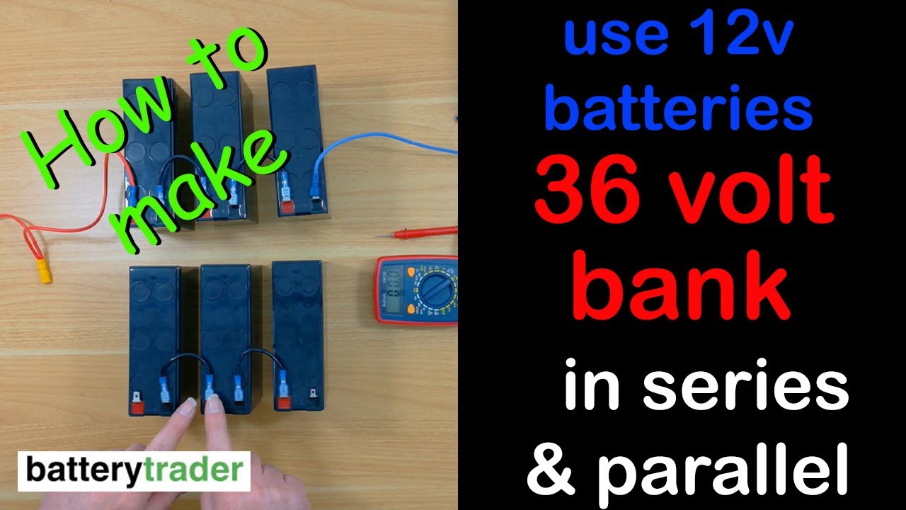 How to make 36 volt from 12v batteries - YouTube