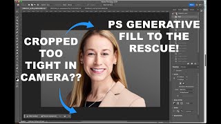 Adding more space around your headshot with Photoshop Generative Fill and the Headshot Doctor