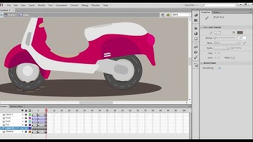Scooter FLat Design Animation in Flash #tutorial #episode1 Part 2