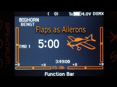 OMP BigHorn  - Spektrum NX10 Flaps as aileron setup