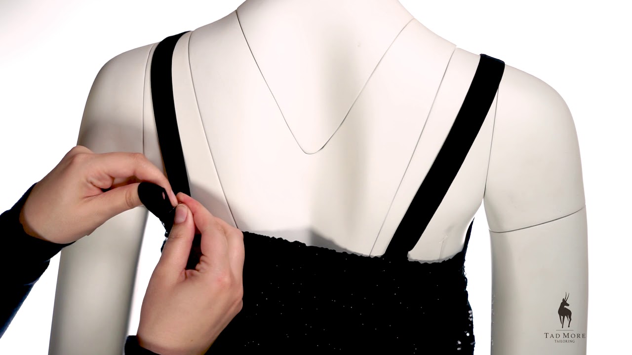 Fast video  How to pin your dress or shirt STRAP FOR SHORTENING 