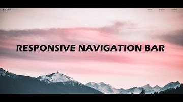 Modern Responsive Navigation Menu Bar Tutorial | HTML5 CSS3 JavaScript