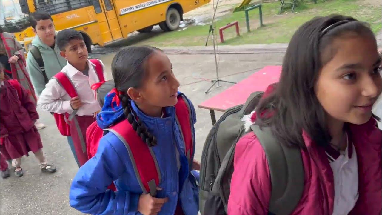 to Crayons World School Baijnath after holidays