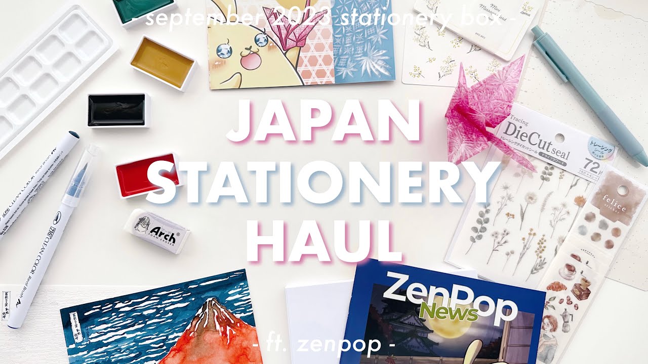 🎏 japan stationery haul + GIVEAWAY! // zenpop september 2023 stationery