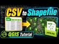 How to Convert CSV with X Y Coordinates to Shapefile Points in QGIS (2026)