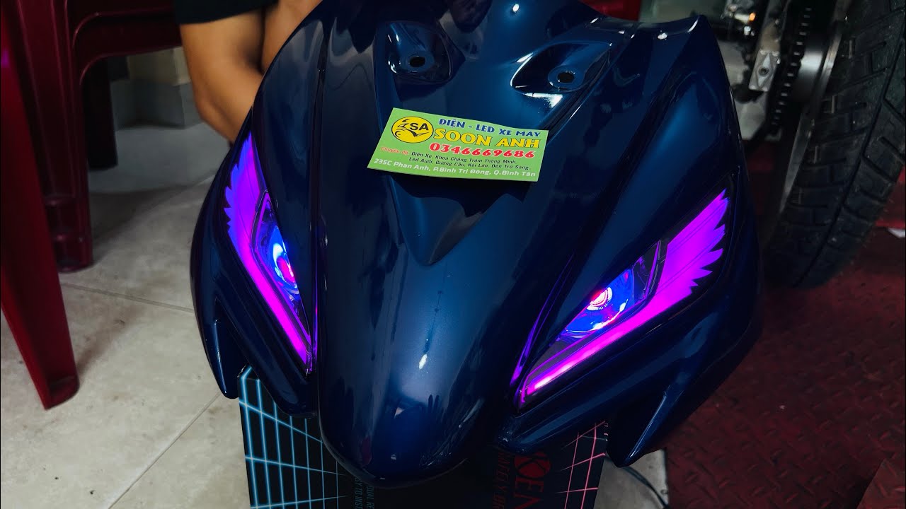AXELO độ nhẹ led Audi cách chim của EXCITER quá đẹp - YouTube