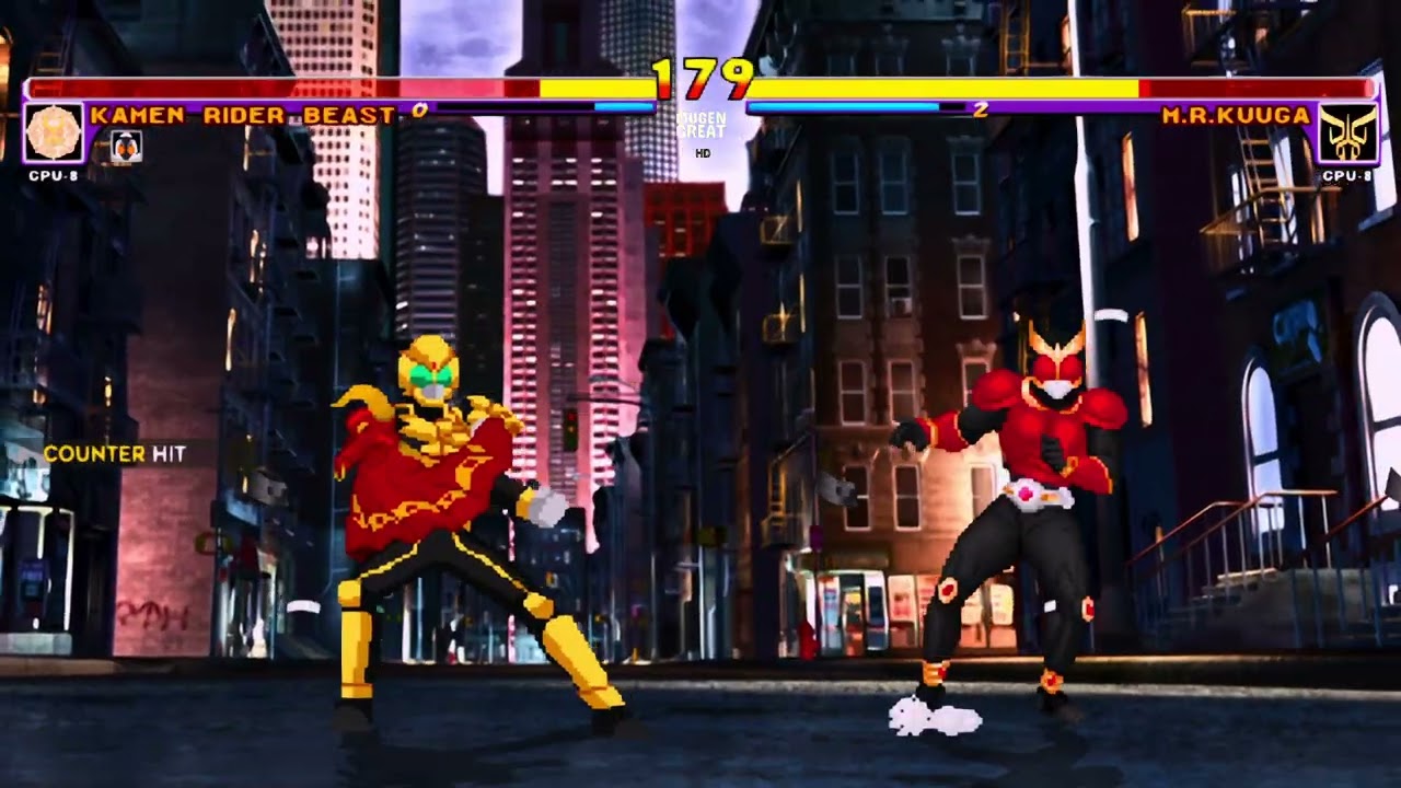 [Mugen GAME] HD Kamen Rider Beast & Kamen Rider Force Vs M.R. Kuuga