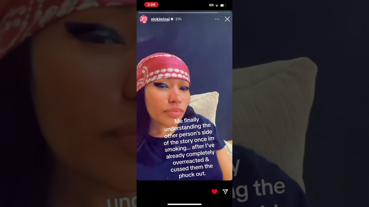 Nicki Minaj smoking that ganja