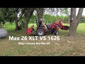 Why i choose the mahindra max 26 xlt over the 1626