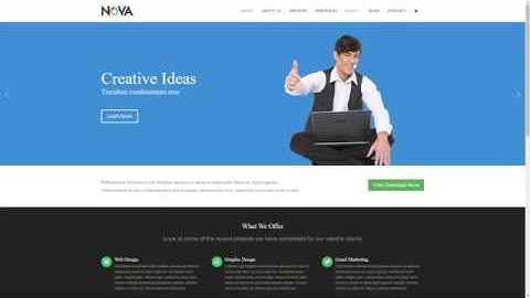 Nova - Free Bootstrap Theme Preview