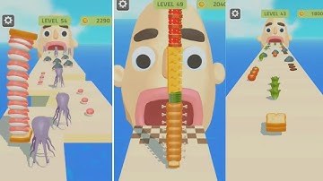 Sandwich Runner - Gameplay Walkthrough Part 3 All Levels 43-57 (Android,iOS)