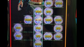 MAX BET BONUS PA Skills $5 Ball Bonus Huge Win Atlantis Columns of Cash Slot Machine Live Play