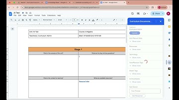 AI and Curriculum Mapping with Google Workspace Prototype