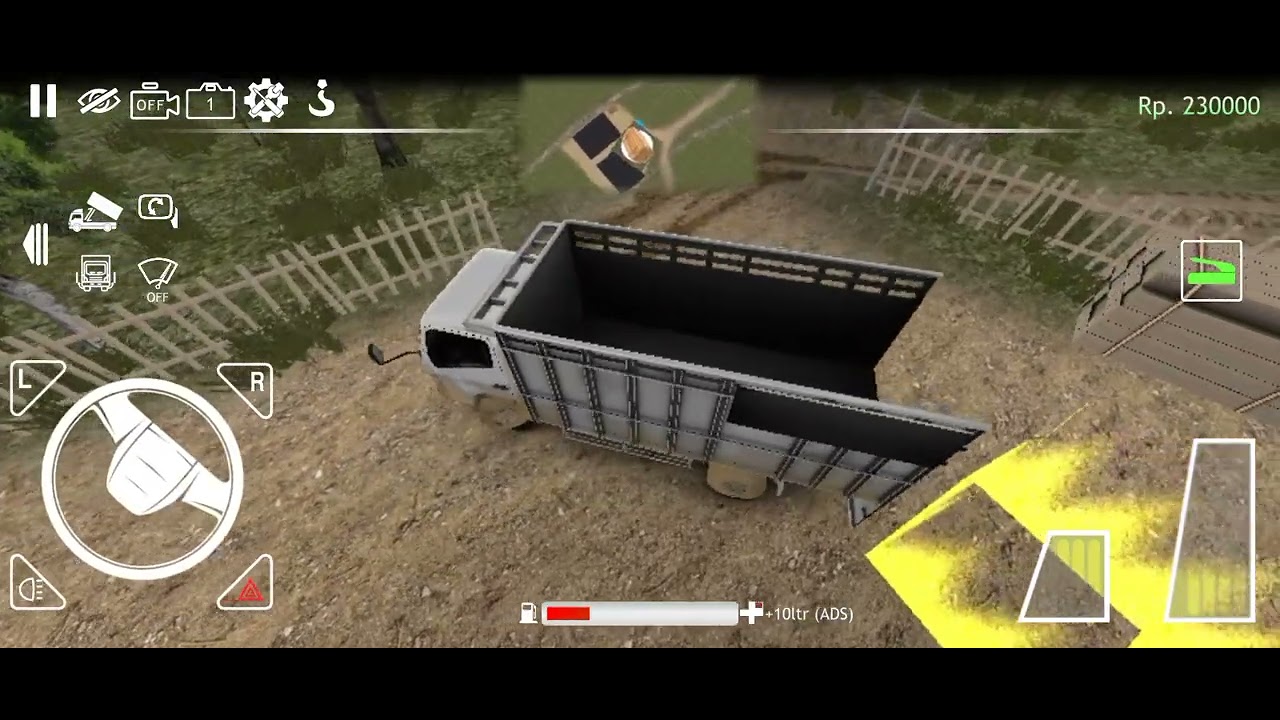 Wood transport muddy road #offroading#es truck simulator 