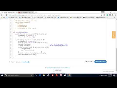 Leetcode 109  Convert Sorted List to Binary Search Tree