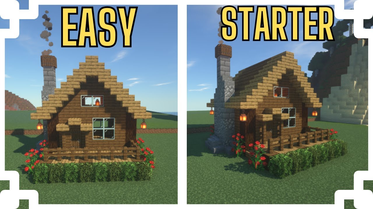 Beginner's Guide: How to Build a Wooden House in Minecraft - YouTube