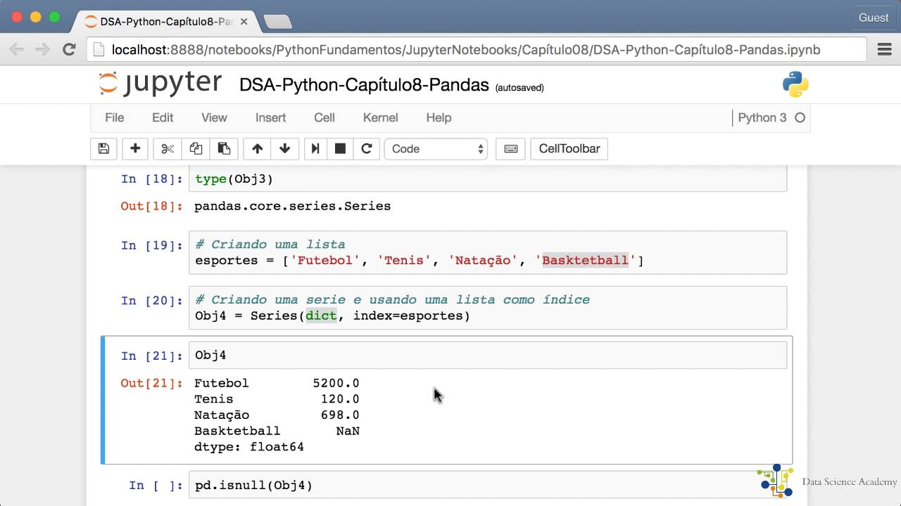 jupyter notebook online pandas